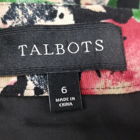 Talbots Black Floral Pencil Skirt - Picture 5 of 7